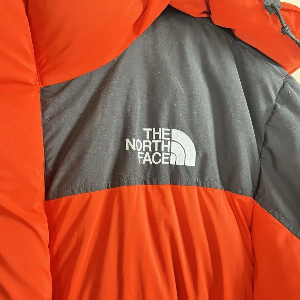 The North Face Retro Himalayan Down Parka Jacket Orange Black Unisex Large/XL